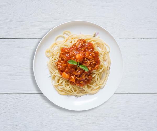 Espaguetis a la boloñesa vegana