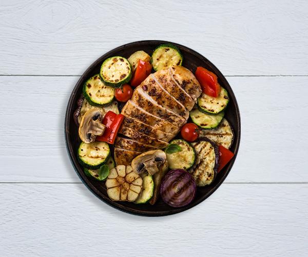 Osobuco de pavo a la plancha con calabacín