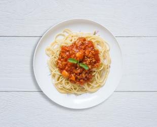 Espaguetis a la boloñesa vegana