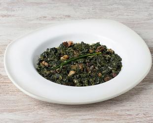 Espinacas bacon y pasas
