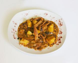 Ragut de Pulpo con salsa de Almendras